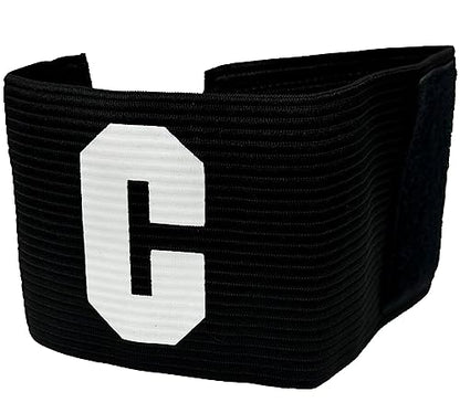 Soccer Captain Armband, Elastic Soccer Team Captain's Arm Band - color: Black