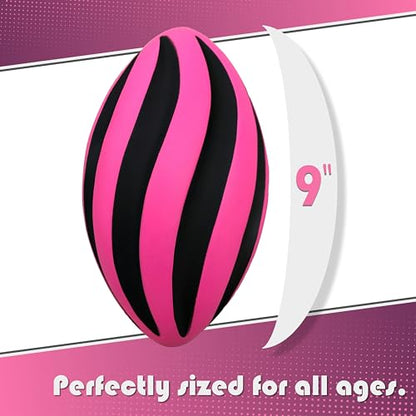Spiral Foam Football - Soft Foam Football for Kids - 9 Inches - American Football - 1 Each - color: Pink/Black