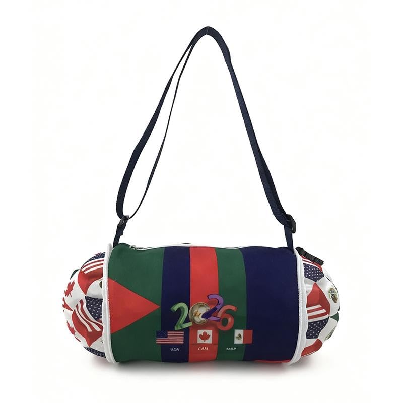2-in-1 Soccer Ball World Cup Duffle Bag with Carrying Strap, Sports Equipment Storage, Decorative Display