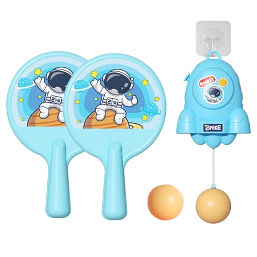 Table Tennis Trainer Set | Table Tennis Trainer Hangings Set | Adjustable Hangings for Kids Children Boys Girls - color: Blue