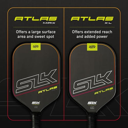 Selkirk Sport Atlas Raw Carbon Fiber Pickleball Paddles | Midweight Pickleball Paddle with Polymer Honeycomb Core | USAPA Approved Carbon Fiber Face for Spin and Control