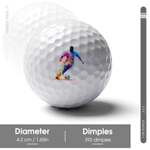Football Soccer Player Practice Golf Balls Realistic Feel Long Lasting Limited Flight for Indoor Outdoor Training
