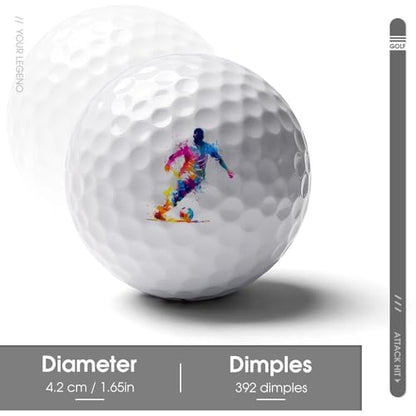 Football Soccer Player Practice Golf Balls Realistic Feel Long Lasting Limited Flight for Indoor Outdoor Training