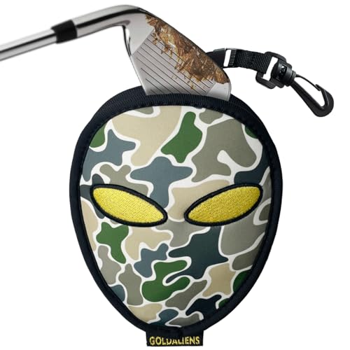 Golf Club Cleaner & Ball Cleaning Bag,Original Three-Layer Fabric Waterproof Technology,Golfer's Ultimate Green Clean Scrub Equipment Accessories,Removable Clips to Support Machine Washing - color: Camo Green