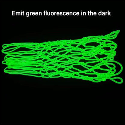 Mini Basketball Net Replacement 5Pcs Glowing Basketball Hoop Rims Net 12 Rings Standard Size Glowing Basketball Net Sun Powered Sports - color: 1276-S-W