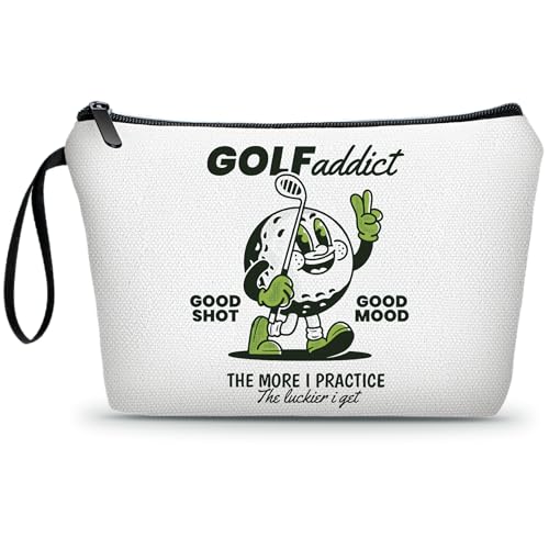 Small Golf Bag for Women - Funny Female Golfer Gifts, Makeup Bag for Purse, Golf Party Favors - color: golf2