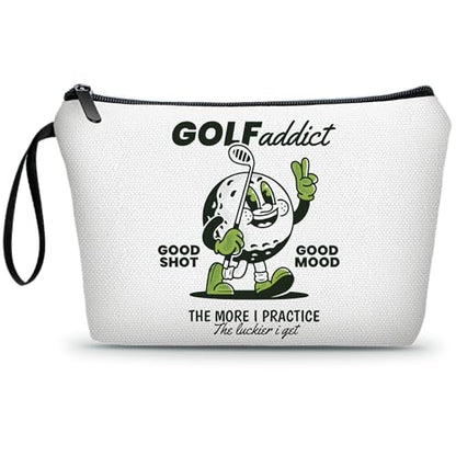 Small Golf Bag for Women - Funny Female Golfer Gifts, Makeup Bag for Purse, Golf Party Favors - color: golf2