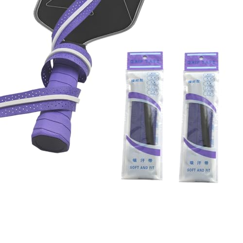 2 Pcs Purple Pickleball Overgrip, Overgrip Tape Replacement Wrap Paddle Grip Tape for Pickleball, Tennis, Badminton, Squash