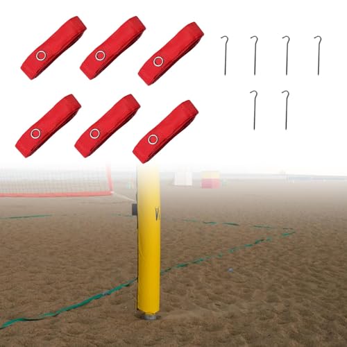 6Pcs Beach Volleyball Lines Court Marker Kit for Outdoor