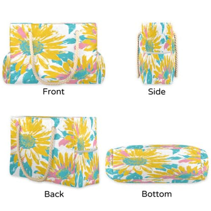 Beach Bag Waterproof Sand-proof Canvas Tote Lightweight Shoulder Bag Suitable for Family outdoor travel - color: D2