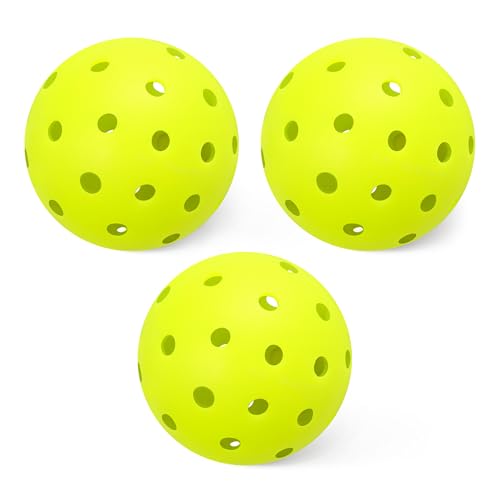 Amazon Basics Outdoor Pickleball Balls, USAPA Approved, Yellow - style: 3-Pack