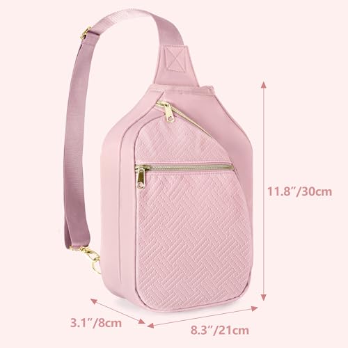 Women's Pickleball Bag - Sling Paddle Bag with Patent Design - color: Pink