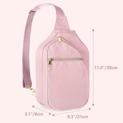 Women's Pickleball Bag - Sling Paddle Bag with Patent Design - color: Pink