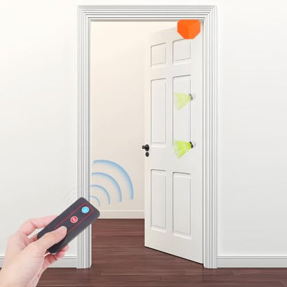 Badminton Trainer Self Practice Aid Elastic Rebound Device with Remote Control for Indoor and Outdoor Solo Training Set