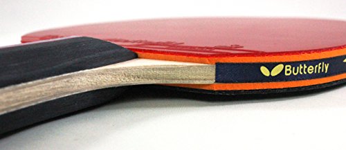 Butterfly B302FL Shakehand Table Tennis Racket | China Series | Racket and Case Set with A Combination Smooth & Pips-Out Rubber | Recommended for Beginning Level Players
