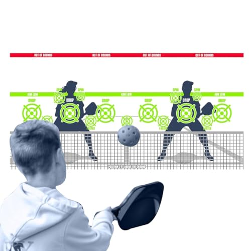 Pickleball Dink Pad Practice Board Poster Rebounder Training Aid - Improve Your Pickle-Ball Game Dinks & Reflexes - Transform Any Wall Into A Pickle Ball Court and Net Indoor or Outdoors by Modfamily - size: XL 3'x6' (2 Persons)