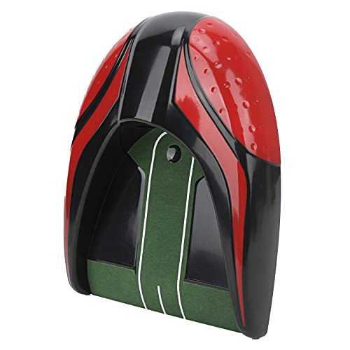 Golf Electric Automatic Putting Cup, Indoor Golf Return Machine, Automatic Ball Return Practice Mat with Plush Surface for Home Office Training, Lightweight Durable - color: Red