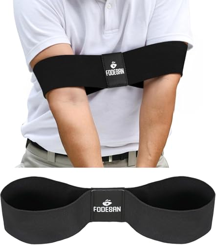 Golf Arm Band Training Aid for Swing Connection, Arm Connection Golf Trainer for Better Tempo, Ball Striking & Consistency, Easy Golf Swing Training Aid for Indoor Practice, Golf Gift for Golfers