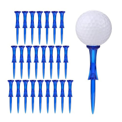 Golf Tees 3-1/4’’ 50 Count Plastic Golf Tees Reduced Friction & Side Spin Professional Unbreakable Golf Tees Durability and Stability Golf Tee - color: Blue