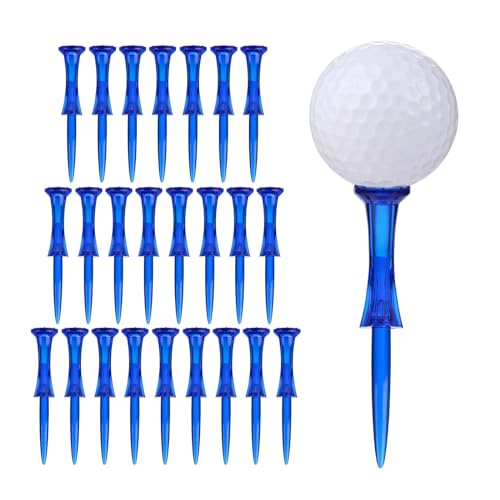 Golf Tees 3-1/4’’ 50 Count Plastic Golf Tees Reduced Friction & Side Spin Professional Unbreakable Golf Tees Durability and Stability Golf Tee - color: Blue