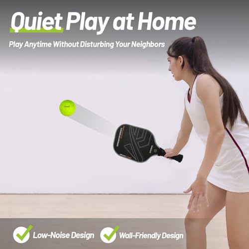 Silent Pickleball Balls - Quiet Practice for Indoor & Outdoor | Pro Foam, 40 Holes | Real Feel Like Traditional Pickleballs | USAPA Standard Bounce | 4-Pack + Bonus Mesh Bag - color: Green