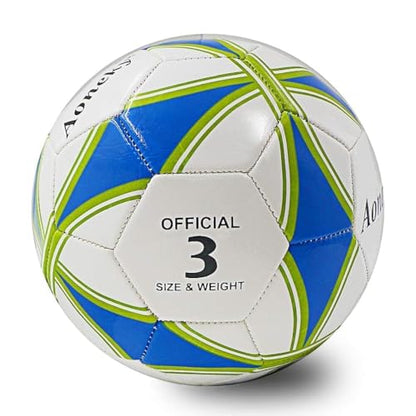 Aoneky Soccer Ball with Pump - color: 1 Pack with 1 Pump - White/Blue/Green, size: 5
