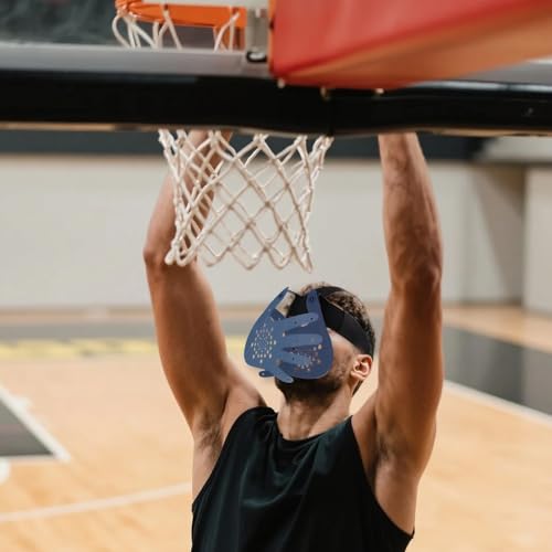 BOXOB Basketball Training Mask, Hand in Your Face Basketball Mask Face Guard for Preventing Collision Guard Shooter Jump Shot Dribble Training Equipment for Improving Skills (Black & Blue)