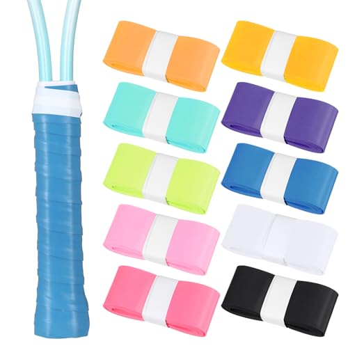 Xthrotsenk 10Pcs Tennis Grip Tape Anti-Slip Pickleball Overgrip Grips Tapes Racket Grip Tape for Tennis Pickleball Badminton