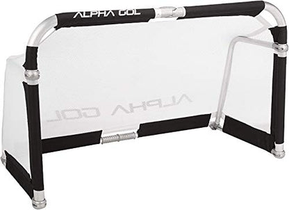 Alpha Goal - The Original All Aluminum Folding Goal with Carry Bag. Pro Grade Quick Folding Aluminum Folding Goal Bag inlcluded. Sizes 4'x2.5', 5'x3', 6'x4'. - color: Black, size: 5x3
