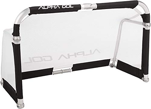 Alpha Goal - The Original All Aluminum Folding Goal with Carry Bag. Pro Grade Quick Folding Aluminum Folding Goal Bag inlcluded. Sizes 4'x2.5', 5'x3', 6'x4'. - color: Black, size: 5x3