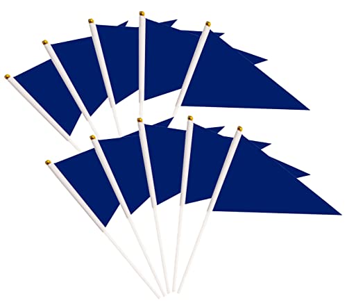 50 Pack Dark Blue Pennant Small Mini On Sticks,Hand Held Solid Dark Blue Pennant Graffiti Flag,Party Events Celebration,School,Grand Opening,Kids Birthday,Sports Clubs,Flower Pot - color: Dark Blue