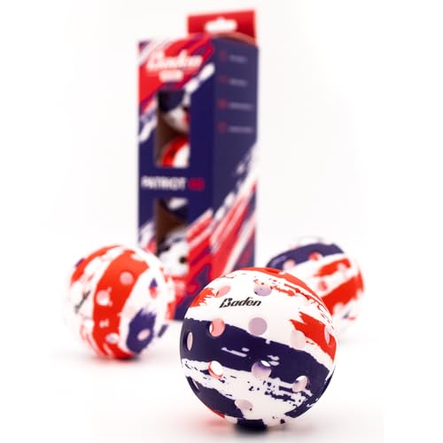 Baden Rival 40 Pickleball Balls | Set of 3 | USAPA Approved | Durable for Consistent Play | Neon Green - color: Patriot 40