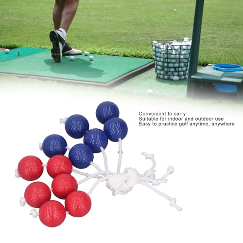 AMONIDA Golf Ladder Toss Balls, 3 Red 3 Blue PE Practice Balls for Accuracy Training, Golf Toss with Durable Design, Ideal for Indoor Outdoor Games