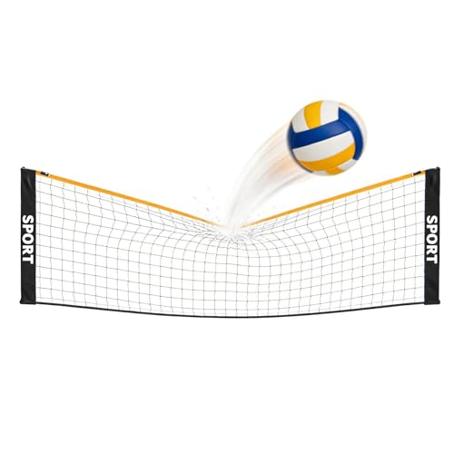 Badminton Net – Polyester 3.1m 4.1m 5.1 M | Height Adjustable Volleyball and Tennis Replacement | Portable Indoor Outdoor Court Mesh | Folding Backyard School and Beach Swimming Pool Sports Gear Use - color: 5.1
