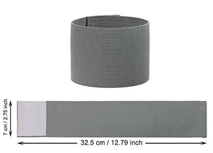 ONLYKXY 3PCS Captain Armbands 7x32.5CM/2.75x12.79inch Adjustable Leader Armband Team Sport Armband for Soccer Basketball Volleyball School Team Competition Coach Players Wrist Arm Bands - color: Grey