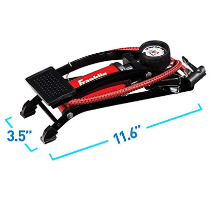 Franklin Sports Foot Air Pump for Balls, Bikes, Inflatables and More - High-Pressure Foot Pedal Pump - Compact Heavy Duty