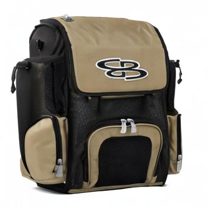Boombah Superpack Mini Bat Pack - 8" x 12.5" x 18" - Multiple Colors - color: Black/Vegas Gold