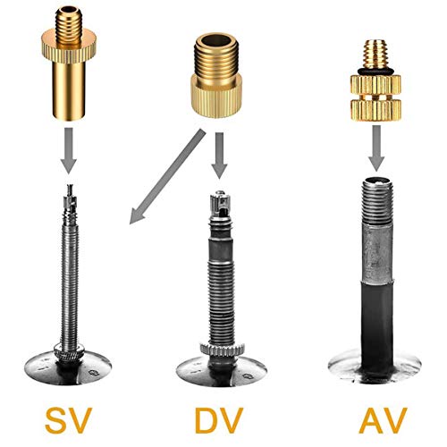 HDNNC Bicycle Valve Adapter DV AV SV Converter, Ball Pump Needle, Inflation Needle, Air Pump Needle Set for All Bike, Sports Ball and Inflatable Equipment 10PCS