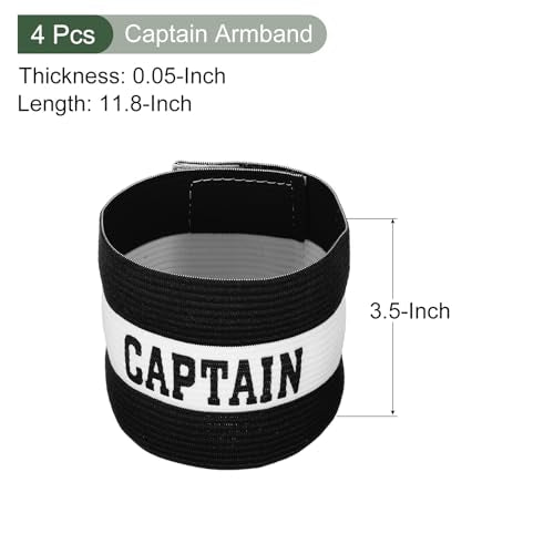 YOKIVE Captain Armband, Nylon Protective Arm Badge, Adjustable Flexibility, Great for Team Training Competitions - color: Black
