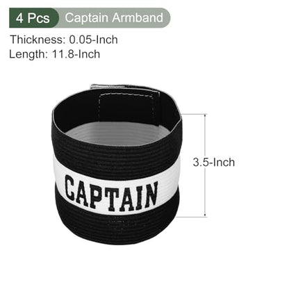 YOKIVE Captain Armband, Nylon Protective Arm Badge, Adjustable Flexibility, Great for Team Training Competitions - color: Black