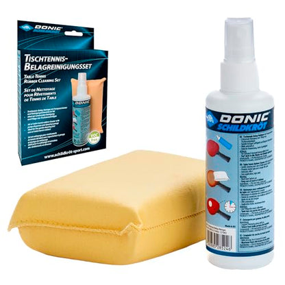 Donic-Schildkroet Donic-Schildkröt Kit for Table Tennis, 100 ml Foam in a Pump Sprayer Plus a Cleaning Sponge, for Refreshing Bat Coatings, 828529