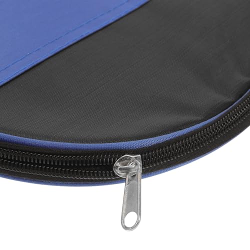 Lurrose Table Tennis Racket Case Paddle Storage Bag with Fixed Holder Blue Sturdy Protective Cover for Ping Pong Paddle Carrying and Travel