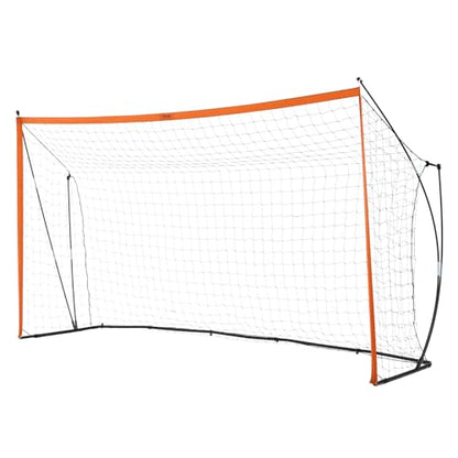 VEVOR Portable Soccer Goal, 12 x 6 ft Large Practice Soccer Net, Steel Fiberglass Structure Training Goal Set with Carry Bag, All-Weather Outdoor Use, for Backyards, Parks, School Fields - style: Fiberglass Rod Triangle