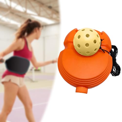 Pickleball Pickleball Rebounder Exerciser Sparring Device Single Player Pickleball Training Base, Yellow Ball