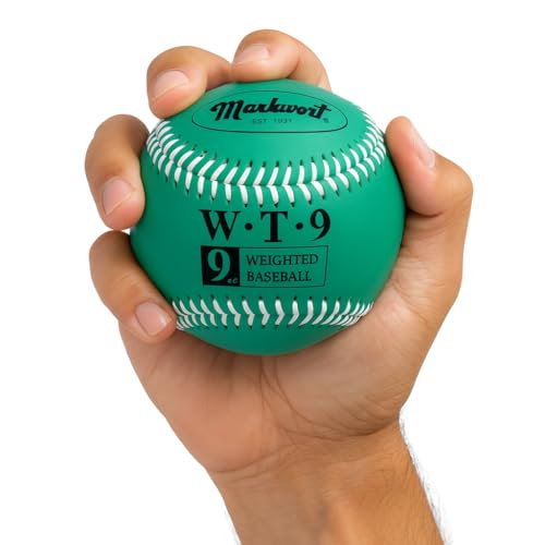 Markwort Weighted 9-Inch Baseballs-Leather Cover (Individually Boxed) - color: Green