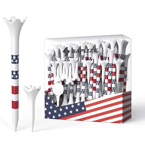 SAPLIZE Upgraded 4-Prong Golf Tees Plastic, 50/100/120/200 Pack (1-1/2", 2-3/4'', 3-1/4"), Engineered to Reduce Friction & Side Spin, Unique Golf Gifts for Golfers - color: 20pcs, 1-1/2'' & 80pcs, 3-1/4''