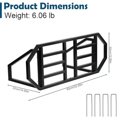 Soccer Rebounder Board, Soccer Wall Rebounder with 2 Angles, Portable Soccer Passing Board with Ground Nails, Soccer Training Equipment for Passing & Shooting Practice