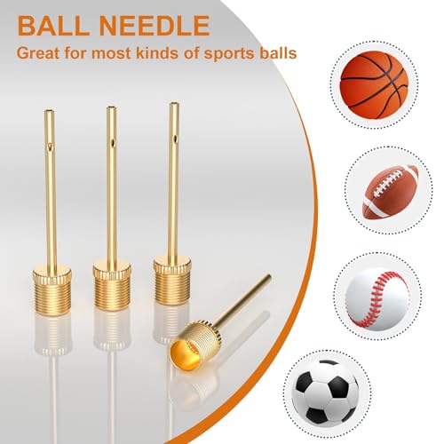 6 Pack Presta to Schrader Valve Adapter Kit, Convert Tire Valve for Bike, eBIke, Scooter - with 6 Tire Valve Stem Caps + 6 Ball Needles - Inflate Effortlessly with Air Compressor or Standard Pump
