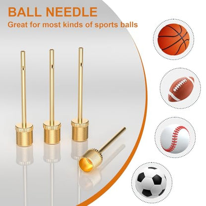 6 Pack Presta to Schrader Valve Adapter Kit, Convert Tire Valve for Bike, eBIke, Scooter - with 6 Tire Valve Stem Caps + 6 Ball Needles - Inflate Effortlessly with Air Compressor or Standard Pump