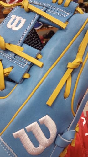 Wilson A2000 1786 Baseball Glove, Right Hand Throw, Infield Series - Exclusive Edition - color: C. Blue/Yellow
